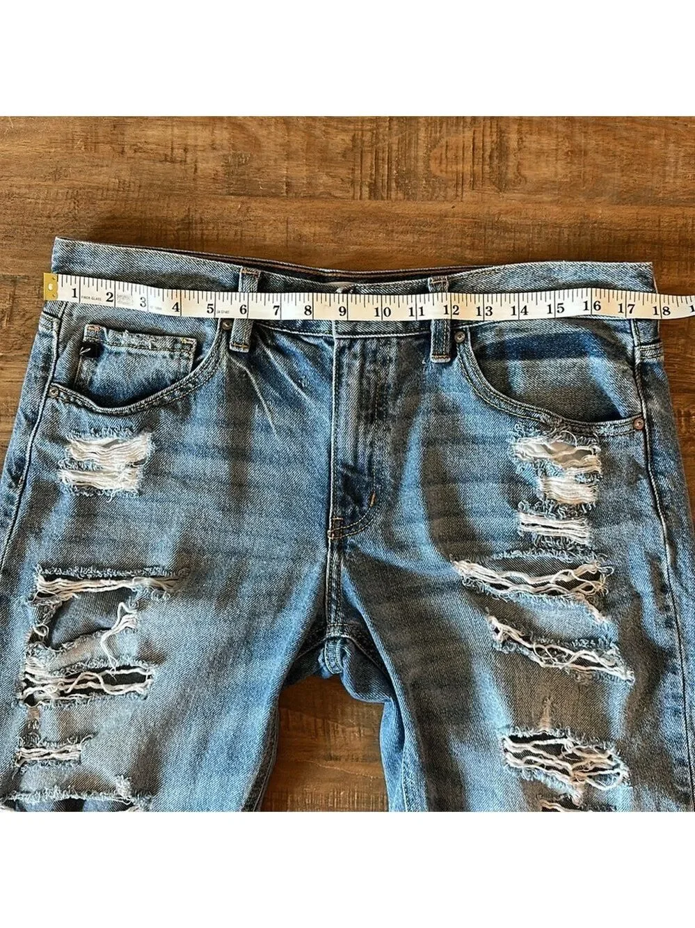 KanCan Light Blue Estilo Jeans Distressed Size 13/30 but inseam measures 28” - Picture 15 of 16